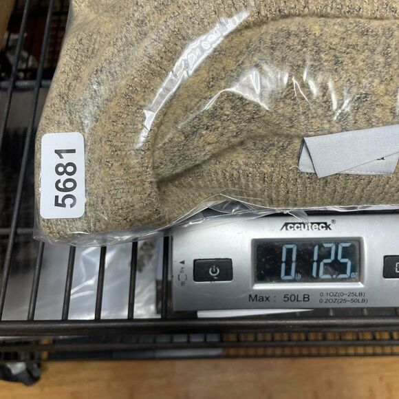 DONNA MIZANI SWEATER‎ puff sleeve woven knit tan small - Picture 7 of 7